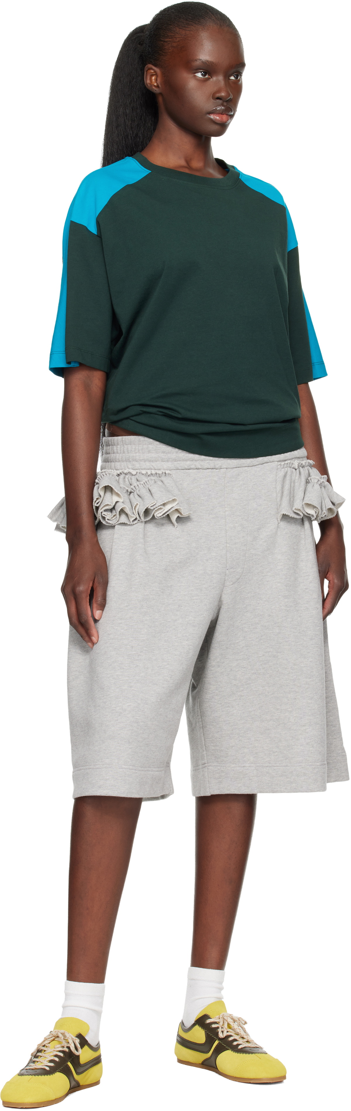 Dries Van Noten Green & Blue Loose Fit T-shirt