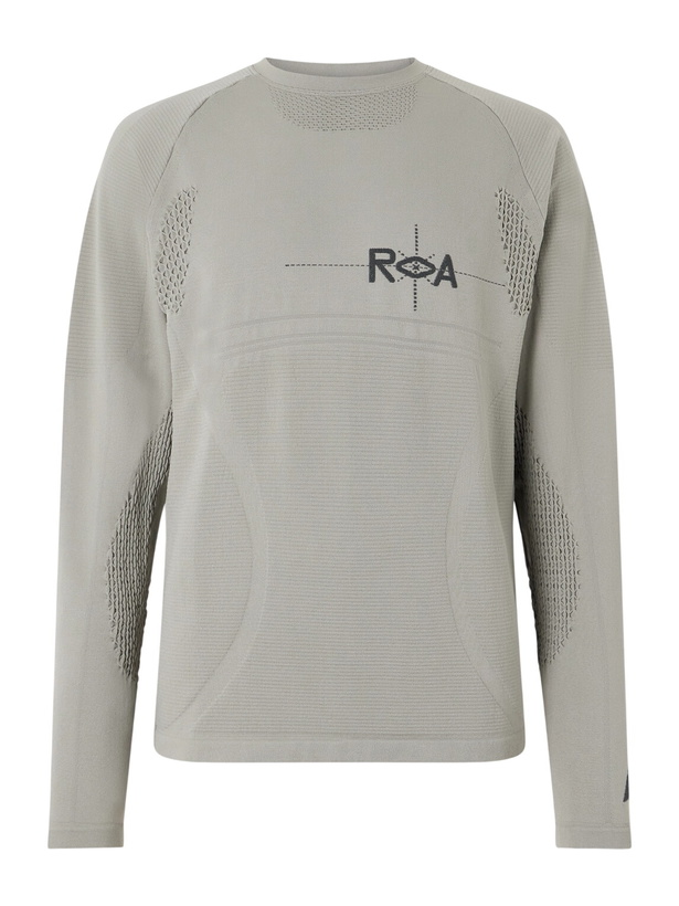 Photo: ROA - Logo-Embroidered SENSIL® Breeze T-Shirt - Green
