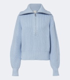 Varley Maura ribbed-knit half-zip sweater