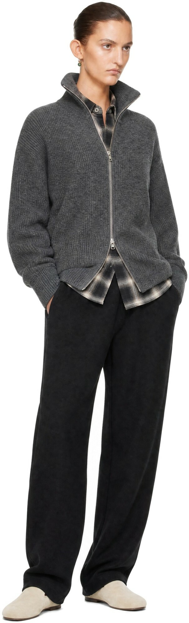 ssstein Black Fleece Twist Trousers