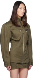 Mugler Khaki Cargo Jacket