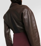 Alaïa Cropped leather biker jacket