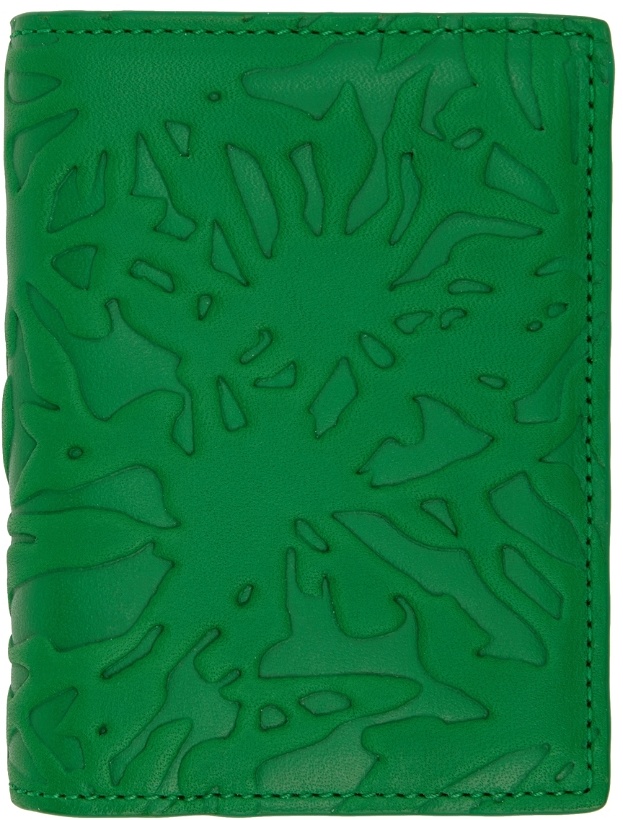 Photo: Comme des Garçons Wallets Green Embossed Forest Bifold Card Holder