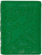 Comme des Garçons Wallets Green Embossed Forest Bifold Card Holder