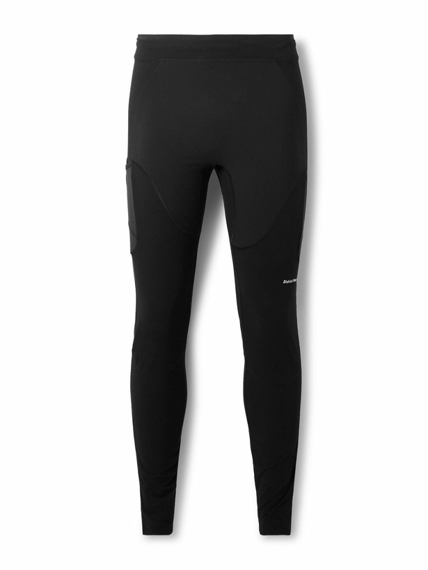 Photo: DISTRICT VISION - Cargo Compression Panelled Stretch-Jersey Running Tights - Black