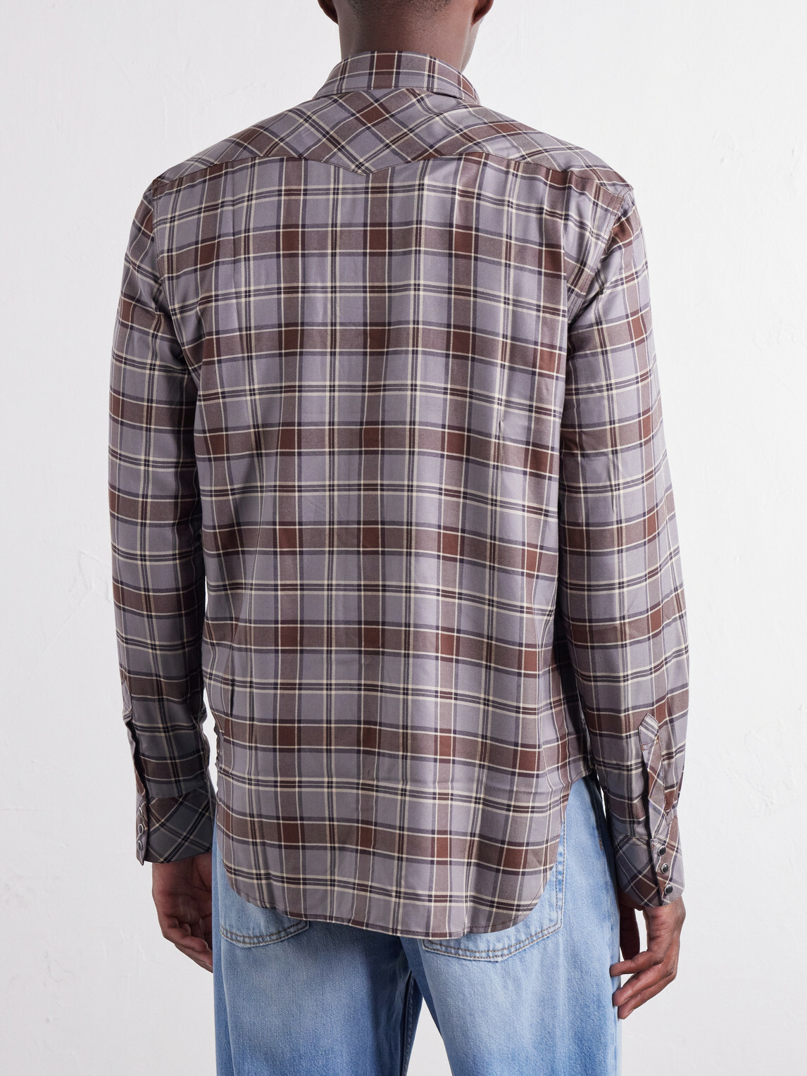 Acne Studios - Logo-Embroidered Checked Flannel Shirt - Multi