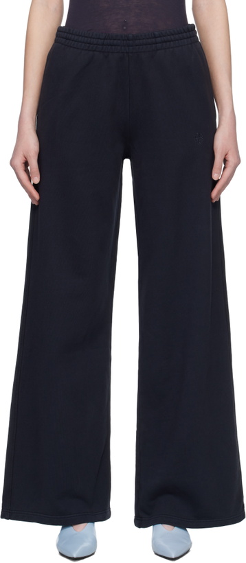 Photo: ANINE BING Black Kacey Monogram Sweatpants