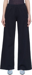 ANINE BING Black Kacey Monogram Sweatpants