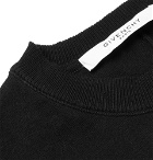 Givenchy - Appliquéd Distressed Cotton-Blend Jersey Sweatshirt - Black