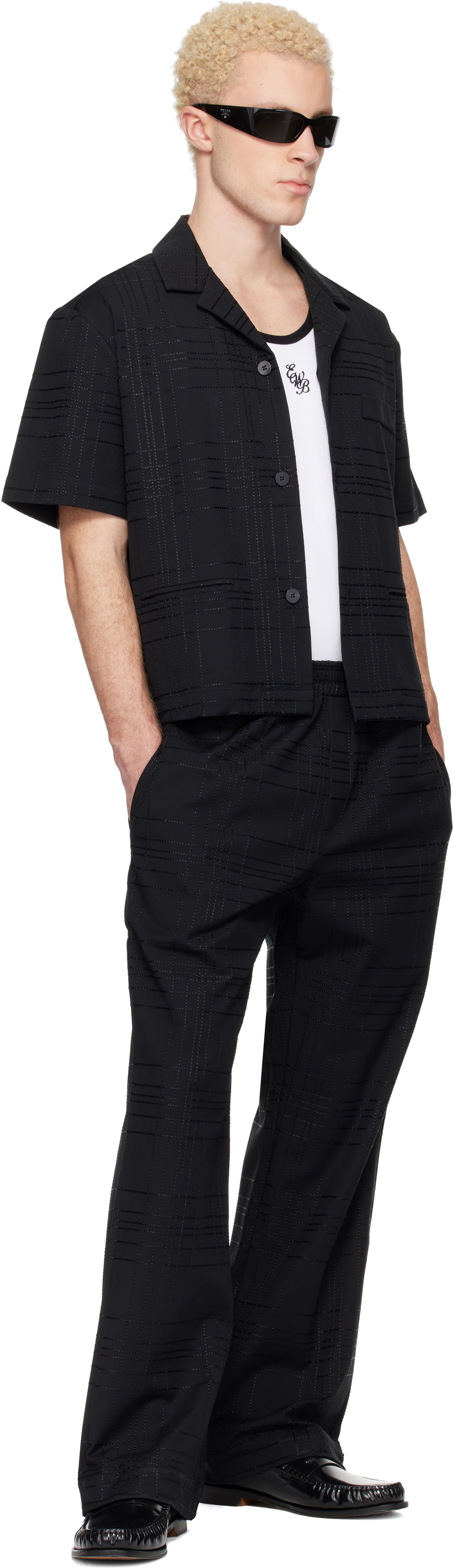 Ernest W. Baker Black Tailoring Shirt