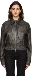 Han Kjobenhavn Black Cropped Leather Jacket