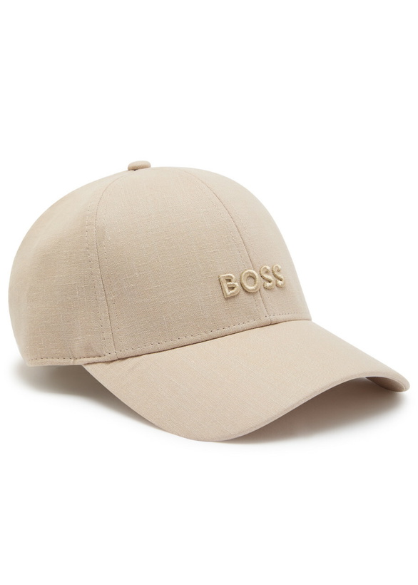 Photo: Boss Logo-embroidered Linen cap - Beige - One Size