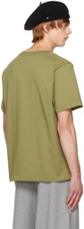 Marine Serre Green Embroidered Long Sleeve T-Shirt