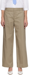 Sandy Liang Taupe Grandpa Trousers