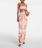 Adriana Degreas Seashell printed cotton bra top