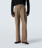 The Row Tibor cotton and cashmere wide-leg pants