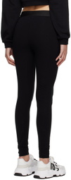 Dolce & Gabbana Black Elasticized Waistband Leggings