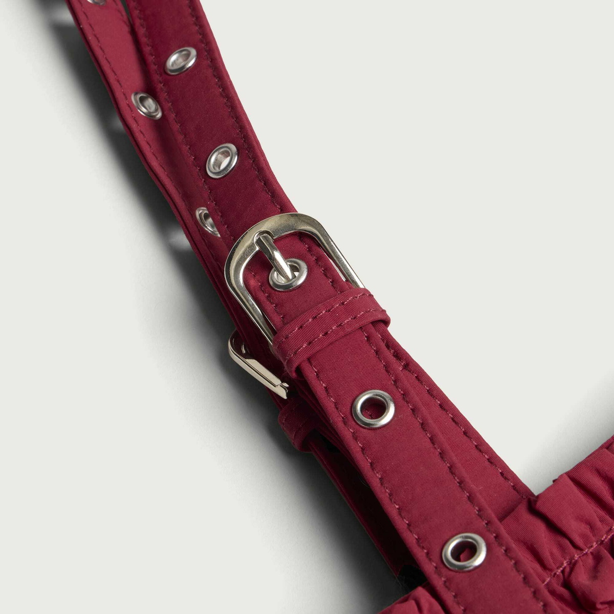 Damson Madder Women's Sophia Ruffle Bag in Red