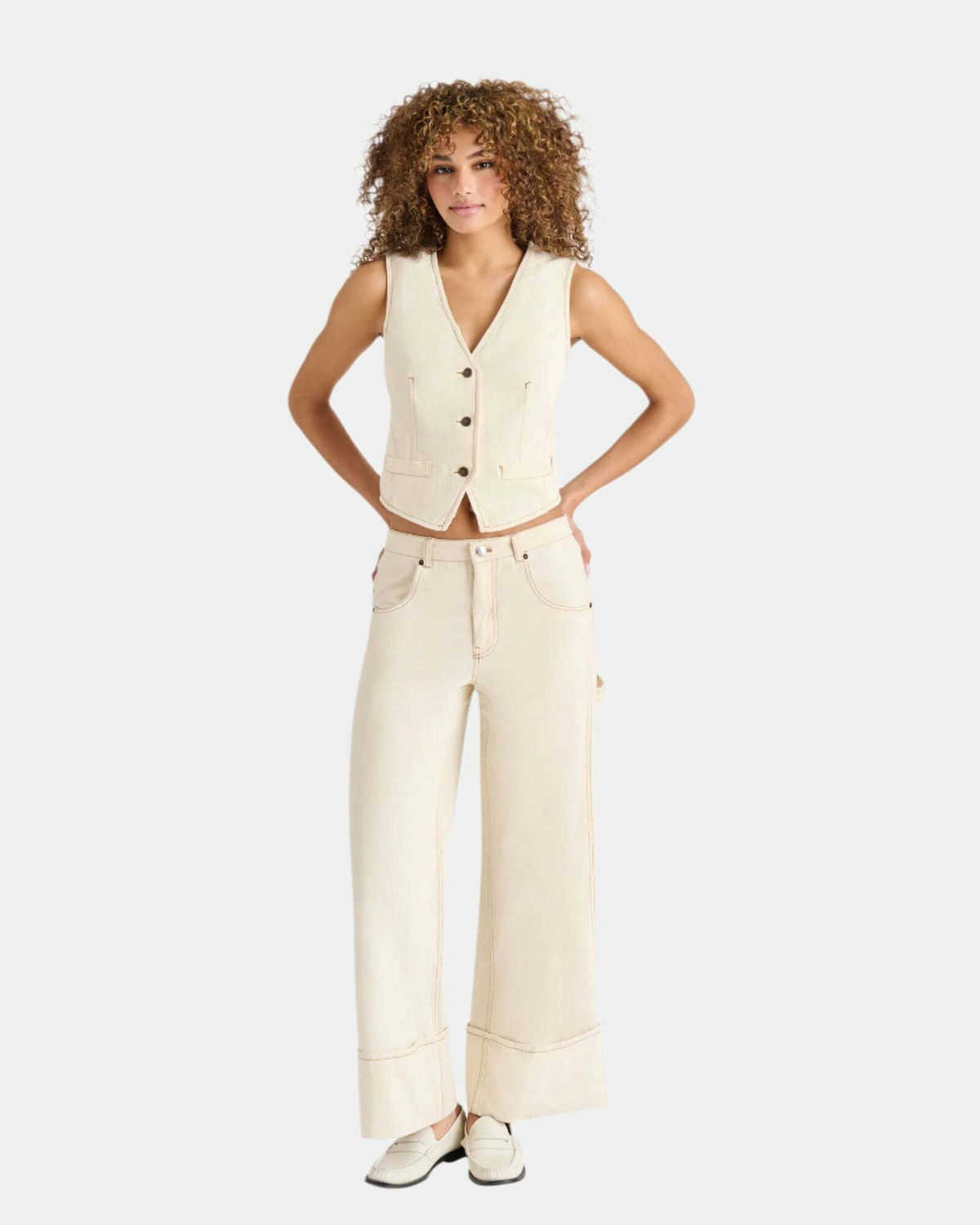 Steve Madden Selene Vest in Natural