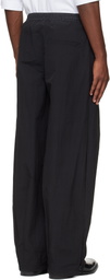Toga Virilis Black Ripstop Trousers