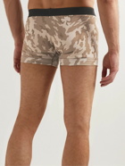 TOM FORD - Camouflage-Print Stretch-Cotton Boxer Briefs - Brown