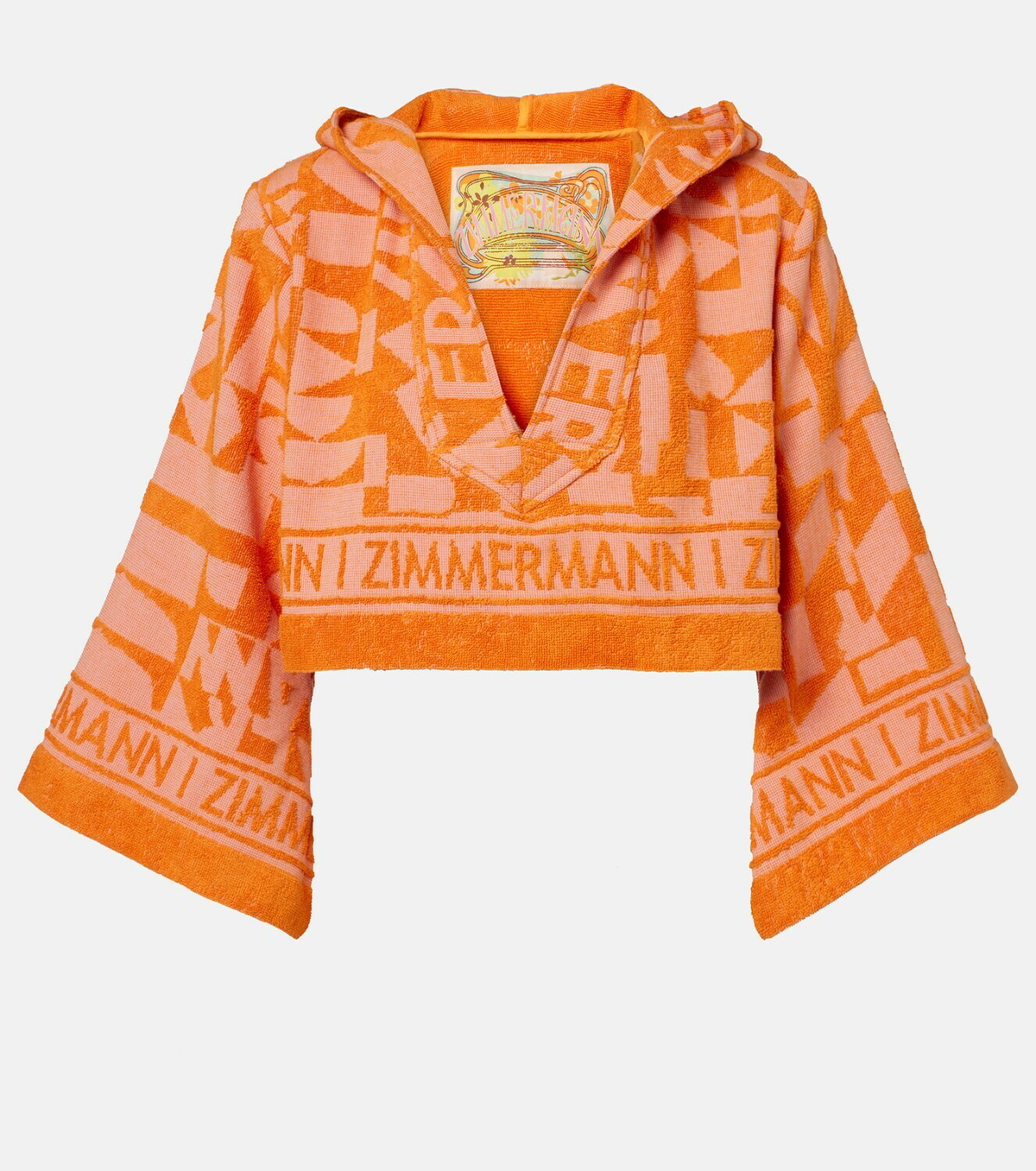 Zimmermann Solstice Towelling cotton terry crop top