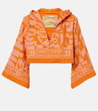 Zimmermann Solstice Towelling cotton terry crop top