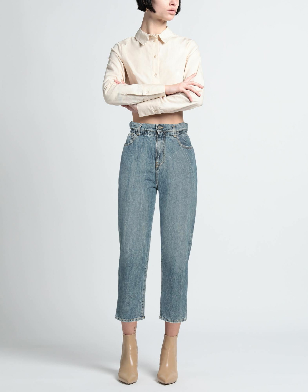 Manila Grace Womens Jeans in Blue