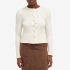 DONNI. Women's Sweater Rib Cardigan in Creme