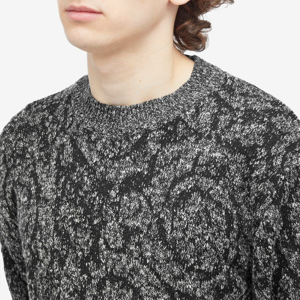 Versace Men's Baroque Knit Sweat in Black Versace