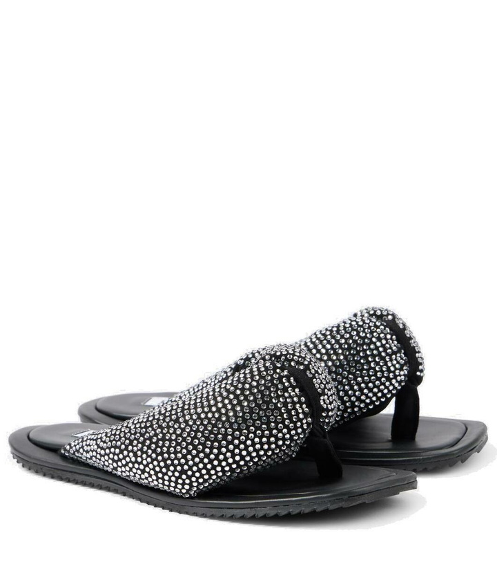 Photo: The Attico Indie embellished leather thong sandals