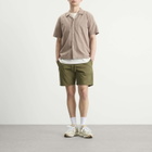 Universal Works Men's Twill Beach Shorts in Light Olive