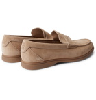 Brunello Cucinelli - Suede Penny Loafers - Neutrals
