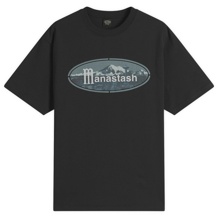 Photo: Manastash Men's Ridge Logo T-Shirt in Black