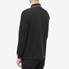 Stone Island Men's Long Sleeve Patch Polo Shirt in Black