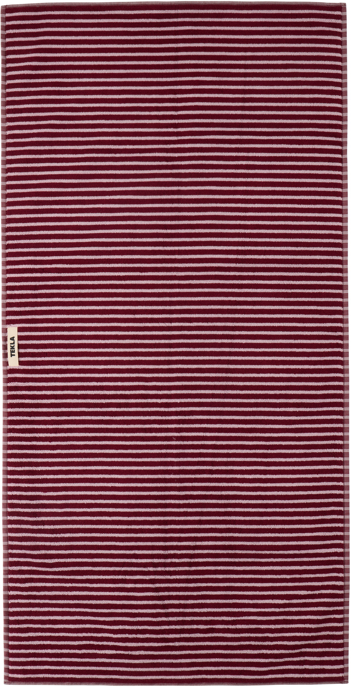 Tekla Burgundy & Pink Striped Towel Set, 3 pcs