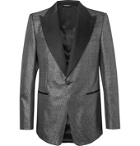 Dolce & Gabbana - Slim-Fit Metallic Jacquard Blazer - Silver
