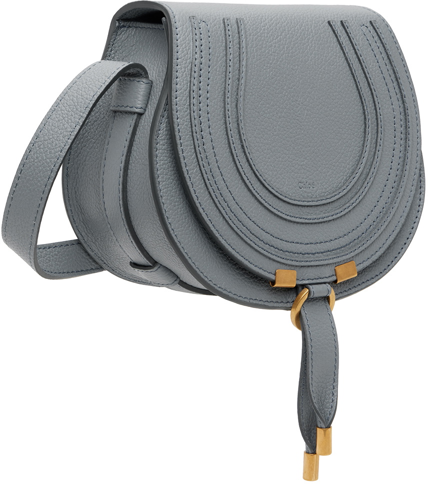 Chloé Blue Small Marcie Saddle Bag