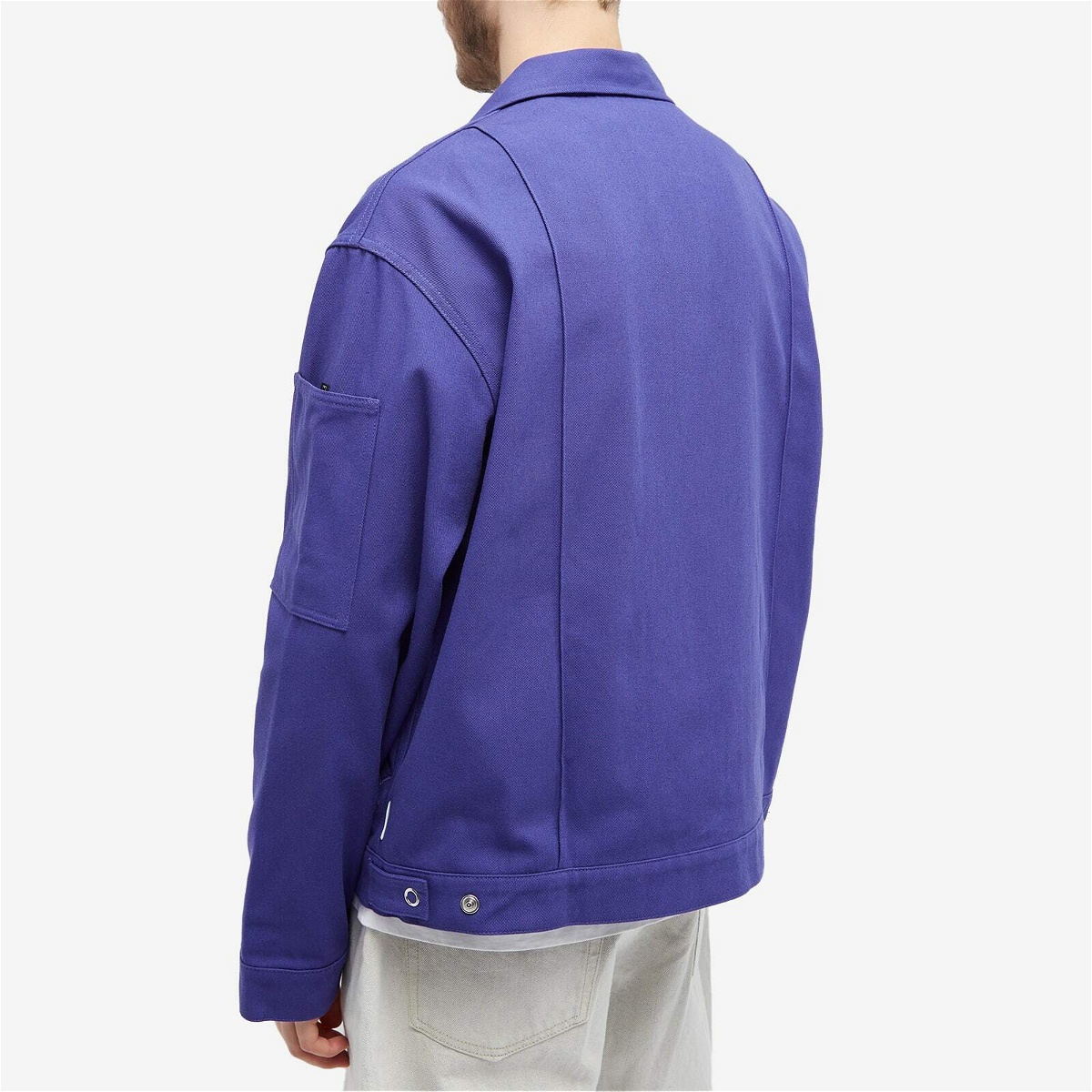 Acne Studios Men's Ourle Twill Overshirt in Electric Purple Acne Studios