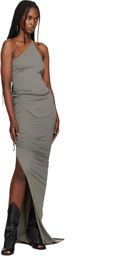 Rick Owens Gray Temple Edfu Maxi Skirt