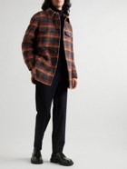 Piacenza Cashmere - Checked Brushed Fleece Overshirt - Red