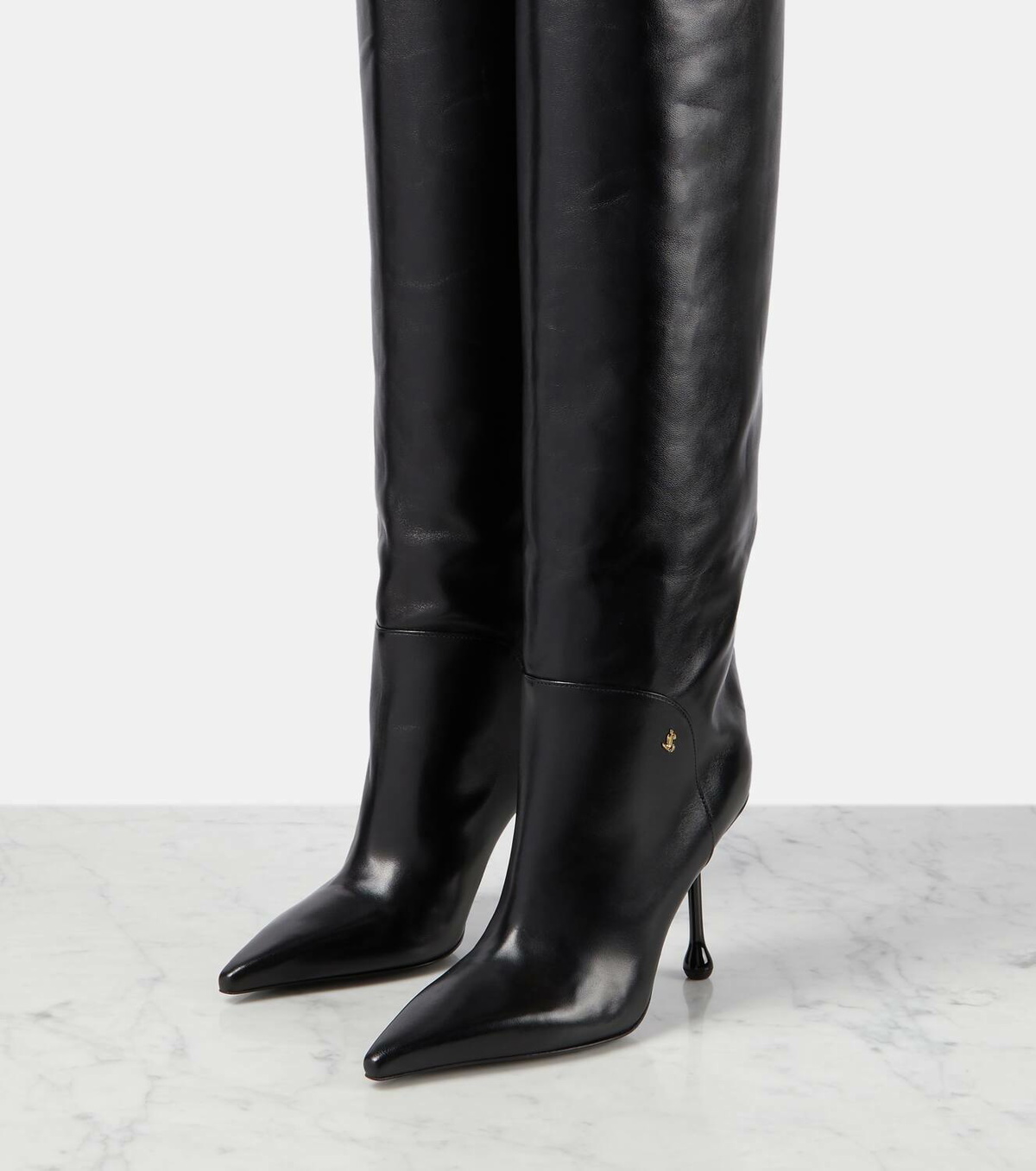 Jimmy Choo Cycas 95 leather over-the-knee boots Jimmy Choo