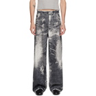 CAMPERLAB Black Corduroy Print Denim Loose Pants