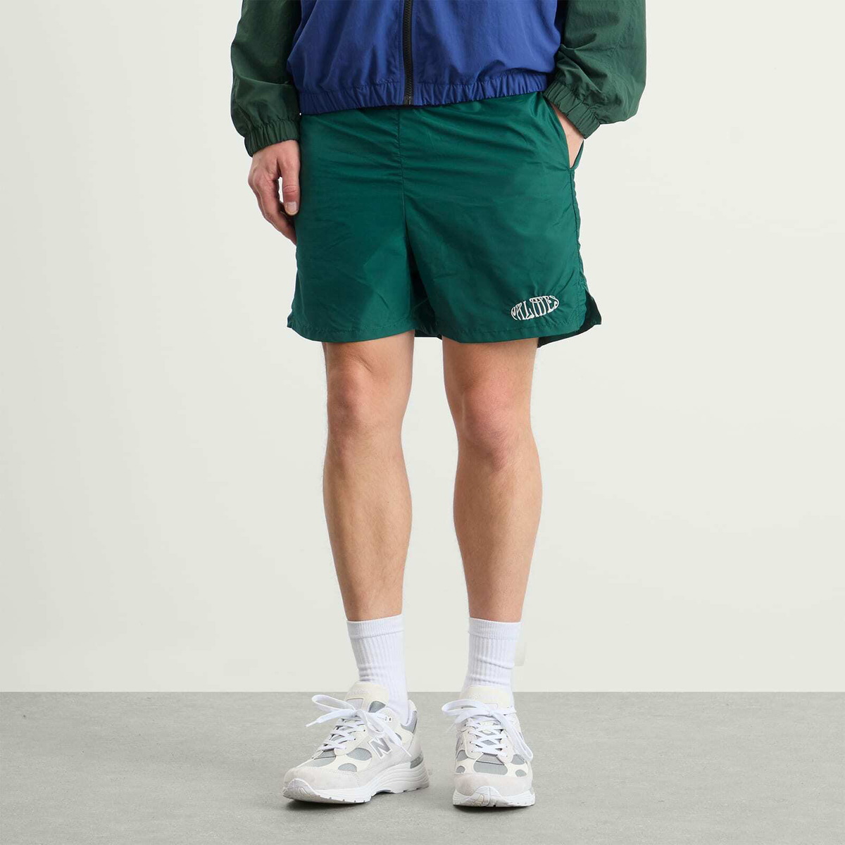 Palmes Men's Oval Tennis Shorts in Dark Green