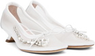 Simone Rocha SSENSE Exclusive Bridal Capsule Embellished Flower Ballerina Heels
