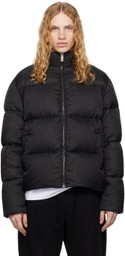 Versace Black Barocco Light Puffer Down Jacket