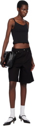 Dunst Black Pointelle Sleeveless Camisole