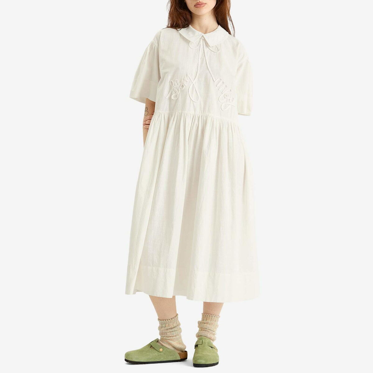 Story mfg. Women's Maple Dress in Ecru Ribbon