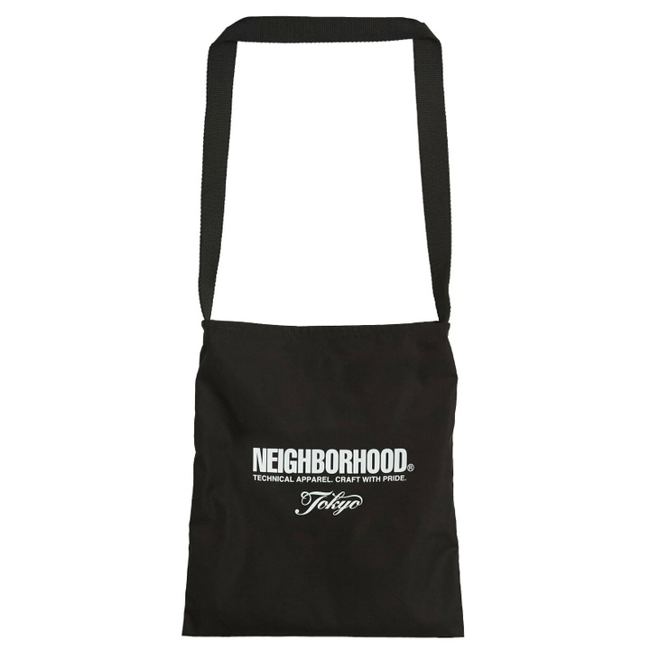 Photo: Neighborhood Men's Logo Shoulder Bag in Black 