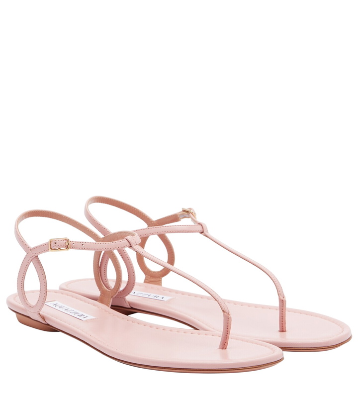 Photo: Aquazzura Almost Bare leather thong sandals